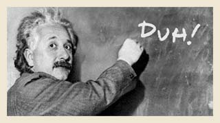 Einstein at a chalk board