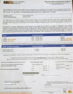 Example Scam Invoice
