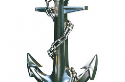 metal anchor with chain - anchor text