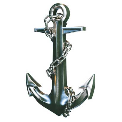 metal anchor with chain - anchor text