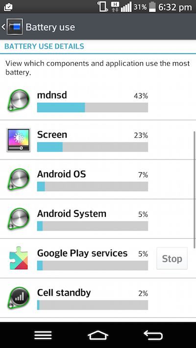 remove mdnsd from android device