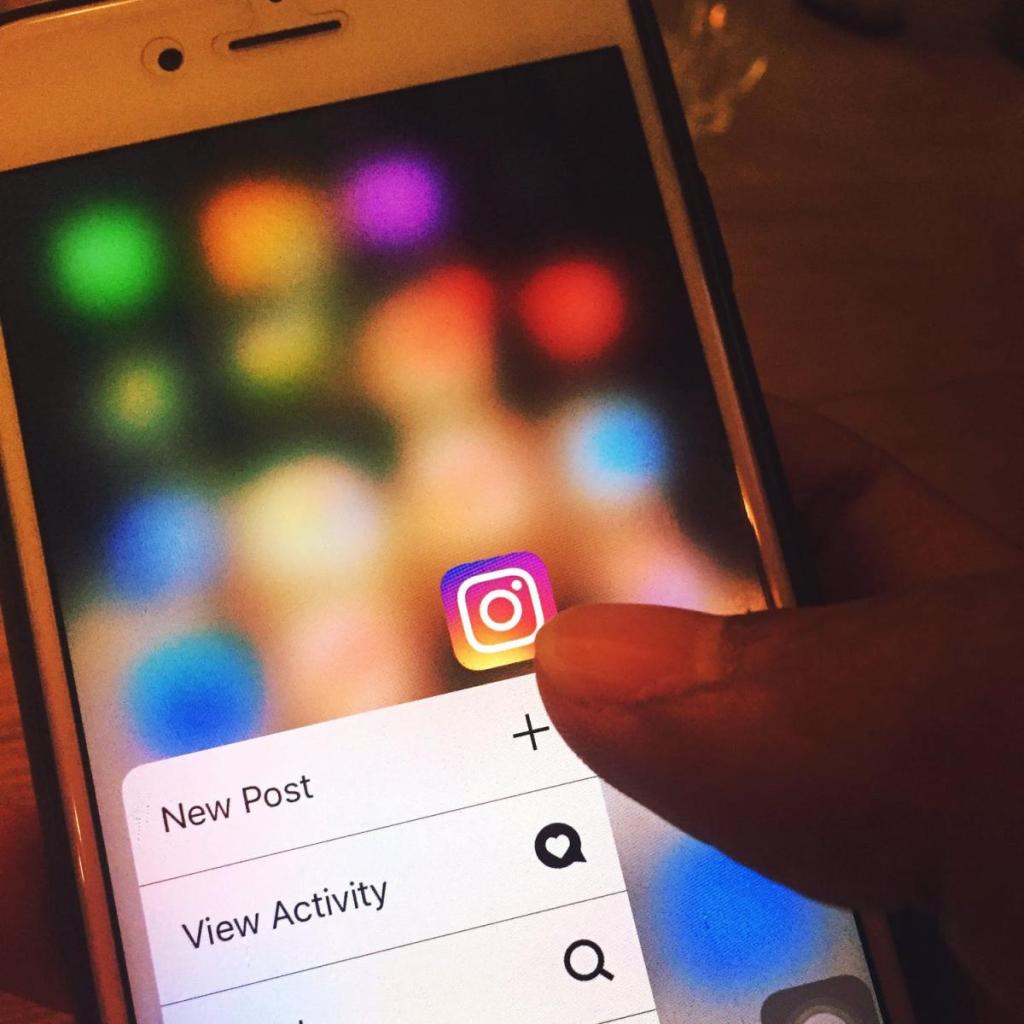 a person using the instagram app on a smartphone
